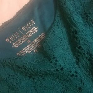 WHBM. Jade green tank. All Over Lace.